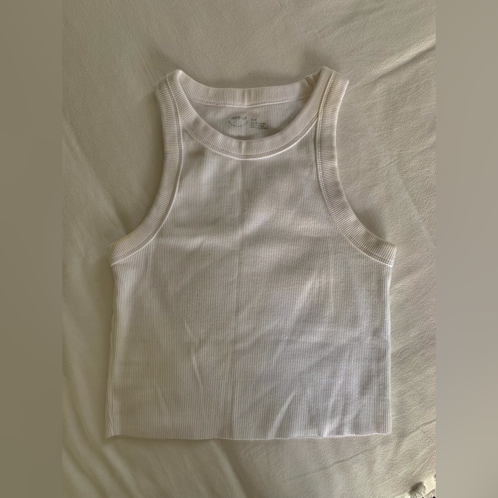 White Ribbed Tank - Picture 4 of 5